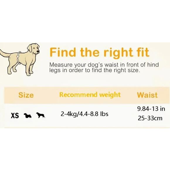 Disposable Male Dog/Puppy Belly Bands/Wraps with Wetness Indicator 10pcs X-Small - Picture 3 of 8